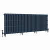 Classic  745 x 1956mm Farrow & Ball Hague Blue Triple Column Cast Iron Radiator - 31 Sections