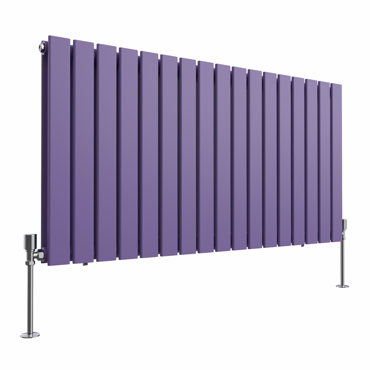 Karlstad 600 x 1158mm Elegant Purple Double Horizontal Flat Panel Designer Radiator
