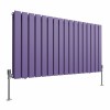 Karlstad 600 x 1158mm Elegant Purple Double Flat Panel Horizontal Designer Radiator