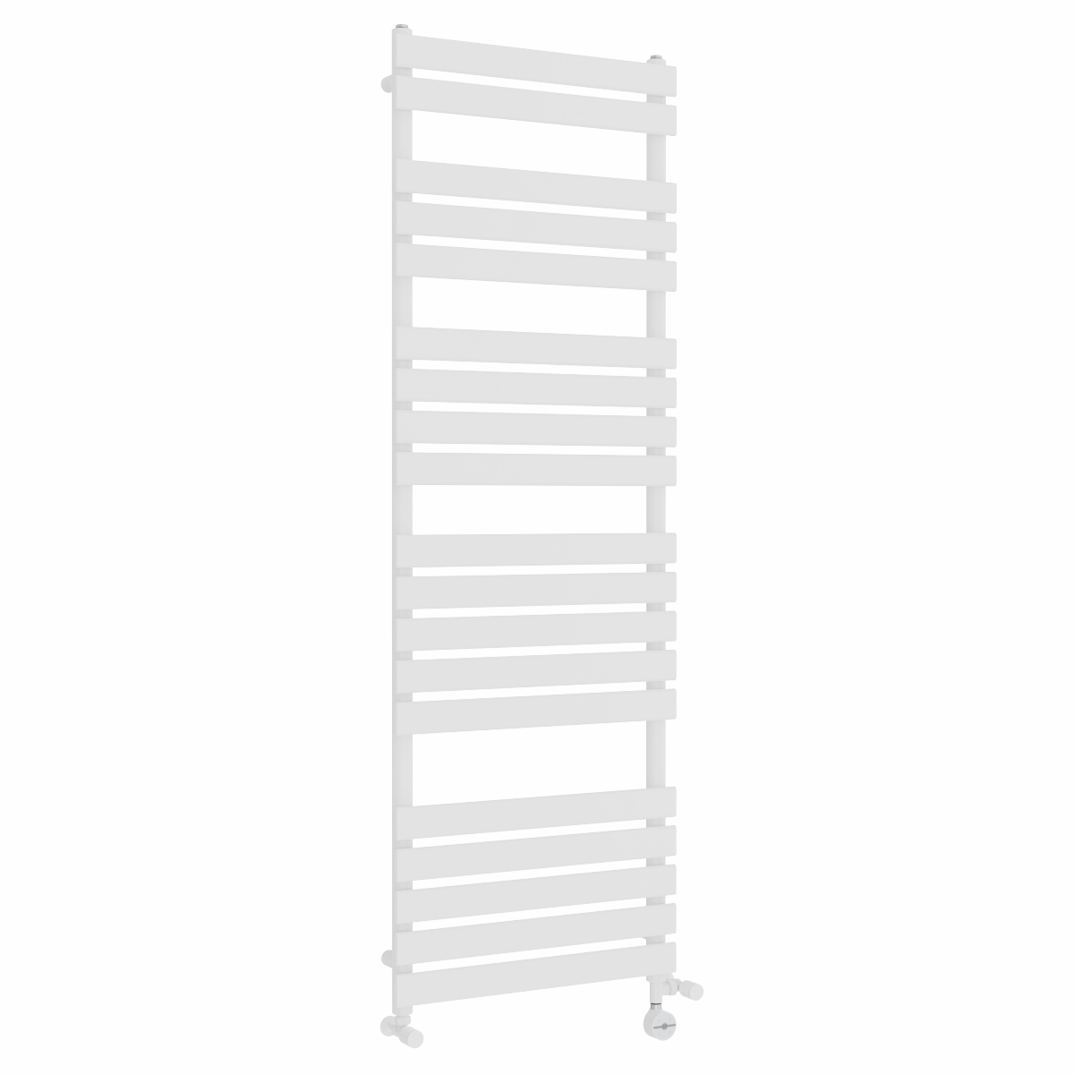 Juva 1800 x 600mm Dual Fuel White Flat Panel Thermostatic Touch Control Electric Heated Towel Rail