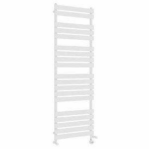 Juva 1800 x 600mm Dual Fuel White Flat Panel Thermostatic Touch Control Electric Heated Towel Rail