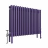 Bern 600 x 830mm Elegant Purple Four Column Horizontal Traditional Radiator