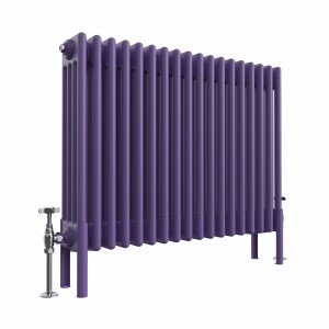 Bern 600 x 830mm Elegant Purple Four Column Horizontal Traditional Radiator