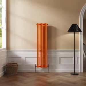 Bern 1500 x 380mm Bright Orange Double Vertical Column Radiator