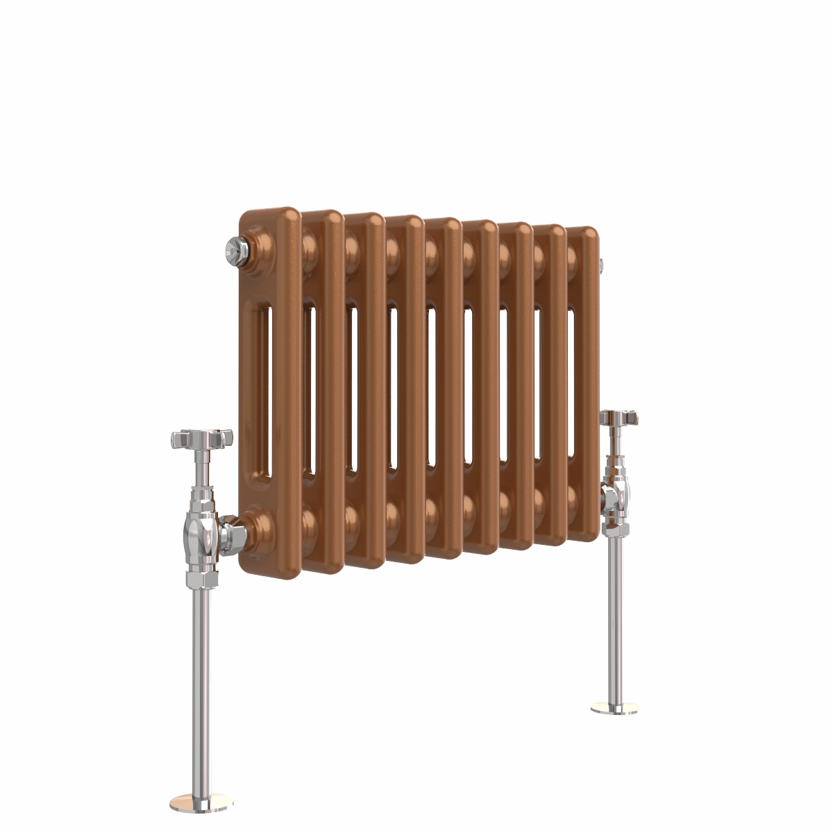 Bern 300 x 425mm Metallic Bronze Double Horizontal Column Radiator