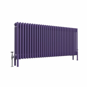 Bern 600 x 1460mm Elegant Purple Four Column Horizontal Traditional Radiator