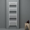 Carisa Fame 1460 x 500mm White Designer Aluminium Towel Rail