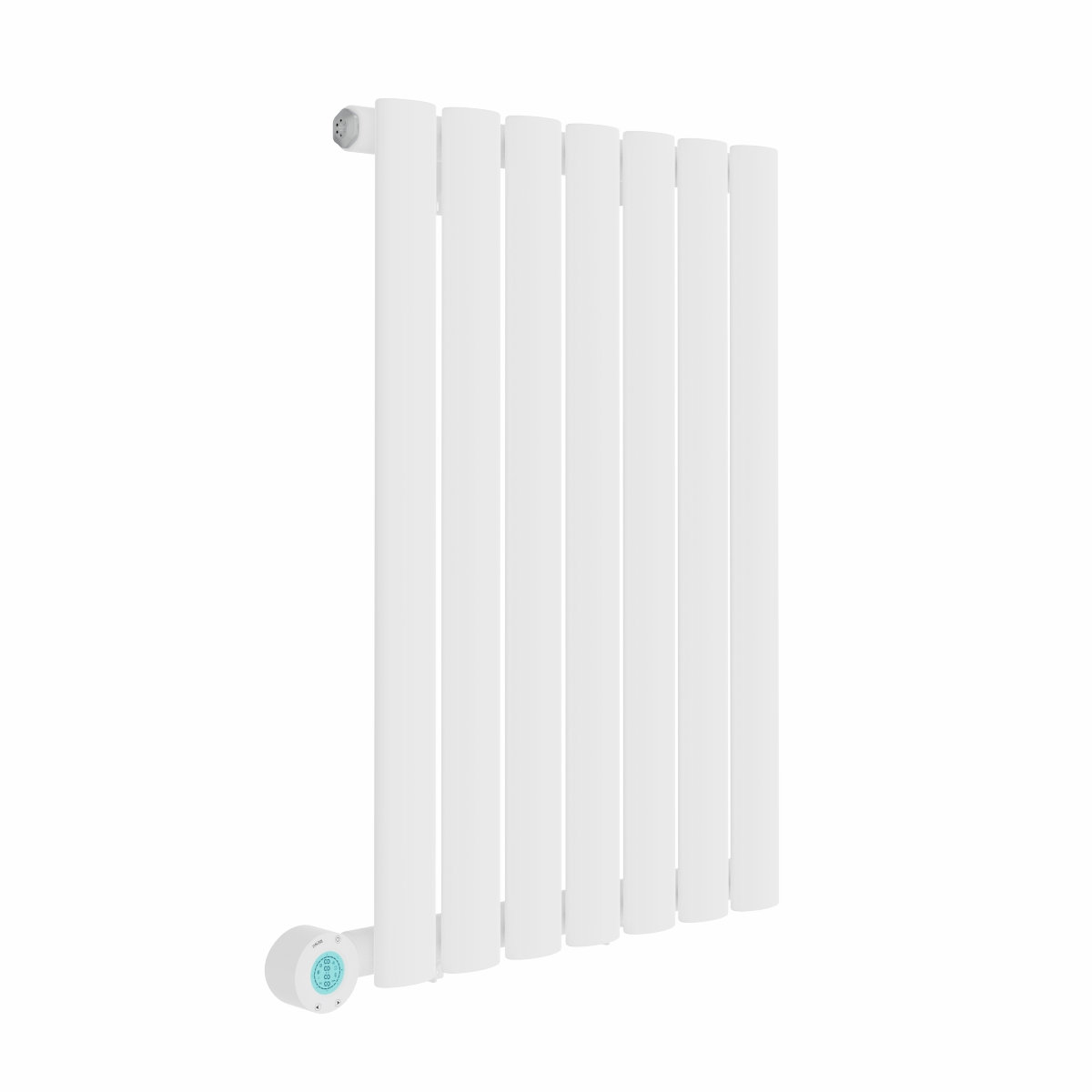 Norden 600 x 414mm White Horizontal Oval Tube Wifi Electric Radiator - 400W