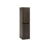 Imperio Torino - 1200mm Wall Hung Tall Bathroom Storage Unit - Dark Oak
