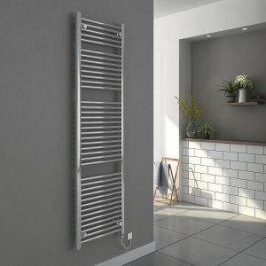 Bergen 1800 x 500mm Straight Chrome Electric Heated Towel Rail