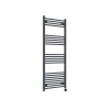Bergen 1400 x 600mm Straight Anthracite Thermostatic Touch Control Electric Heated Towel Rail