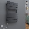 Juva 650 x 400 mm Sand Grey 100w Electric Flat Panel Heated Towel Rail