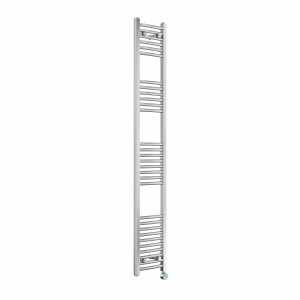 Fjord 1800 x 300mm Curved Chrome Thermostatic Touch Control Wifi Electric Heated Towel Rail