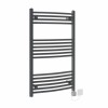 Fjord 1000 x 600mm Curved Anthracite HEC Thermostatic Electric Heated Towel Rail