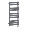 Juva 1000 x 450mm Sand Grey Flat Panel Electric Thermostatic Heated Designer Towel Rail