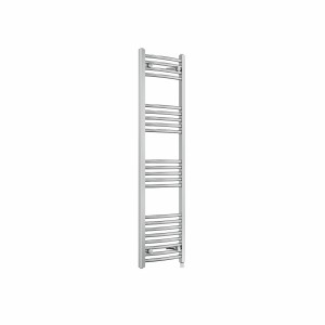 Fjord 1400 x 400mm Curved Chrome Prefilled Electric Heated Towel Rail