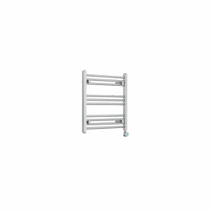 Bergen 600 x 600mm Straight Chrome Thermostatic Touch Control Electric Heated Towel Rail