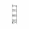Fjord 1400 x 500mm Curved Chrome Thermostatic Touch Control Electric Heated Towel Rail