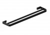 Gala Double Towel Rail Black Matt Black