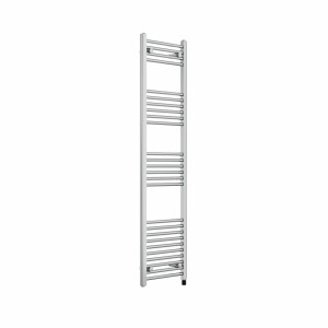 Bergen 1600 x 400mm Straight Chrome Prefilled Electric Heated Towel Rail