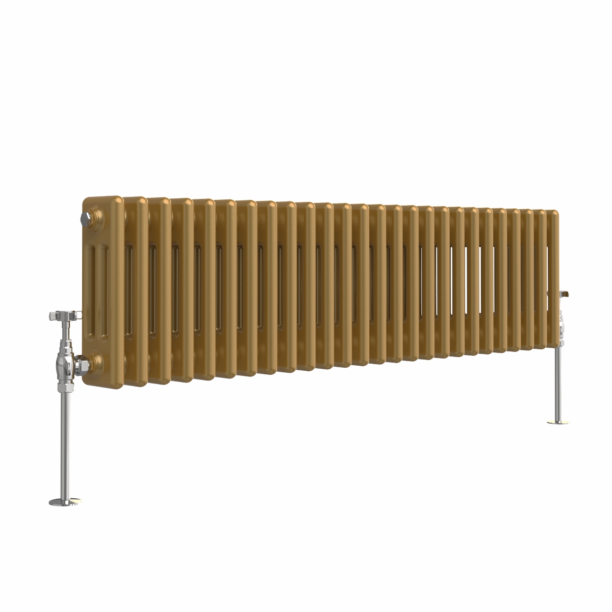 Bern 300 x 1190mm Metallic Gold Triple Horizontal Column Radiator