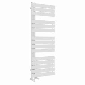 Kristiansund 1800 x 500mm Dual Fuel White Simple Electric Heated Towel Rail