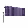 Bern 300 x 830mm Elegant Purple Triple Column Horizontal Traditional Radiator