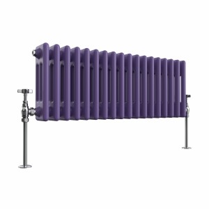 Bern 300 x 830mm Elegant Purple Triple Column Horizontal Traditional Radiator