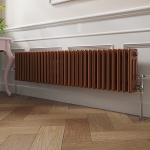 Bern 300 x 1460mm Metallic Bronze Triple Horizontal Column Radiator