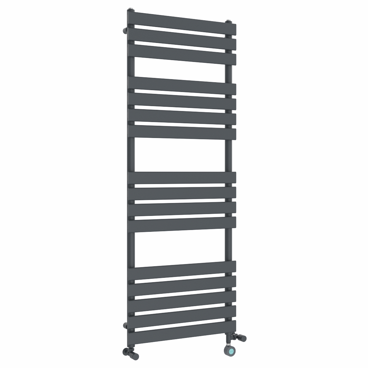 Juva 1600 x 600mm Dual Fuel Sand Grey Flat Panel Thermostatic Touch Control Electric Heated Towel Rail