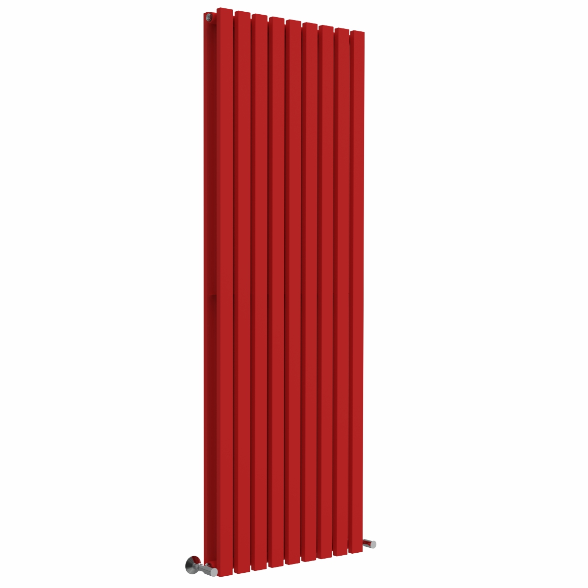 Lulea 1800 x 620mm Signal Red Double Flat Panel Vertical Designer Radiator
