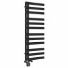 Kongsberg 1200 x 450mm Dual Fuel Black Thermostatic Touch Control Wifi Electric Heated Towel Rail