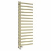 Kemi 1600 x 600mm Dual Fuel Brushed Brass Thermostatic Touch Control Electric Heated Towel Rail