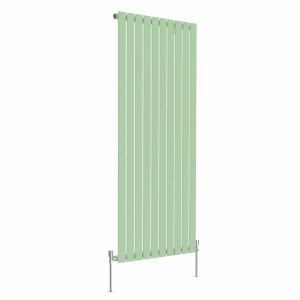 Karlstad 1600 x 682mm Pastel Green Single Flat Panel Vertical Designer Radiator