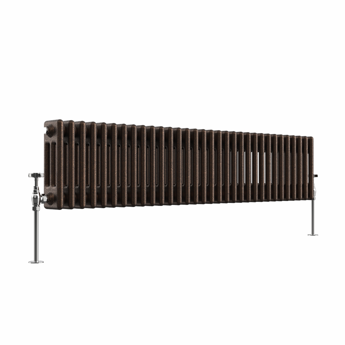 Bern 300 x 1460mm Black Copper Triple Column Horizontal Traditional Radiator
