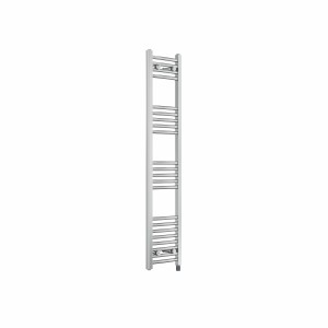 Fjord 1400 x 300mm Curved Chrome Prefilled Electric Heated Towel Rail