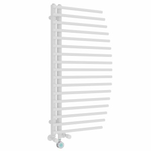 Sigla 1000 x 550mm Dual Fuel White Thermostatic Touch Control Wifi Electric Heated Towel Rail