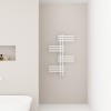 Carisa Unico 852 x 500mm White Designer Aluminium Towel Rail