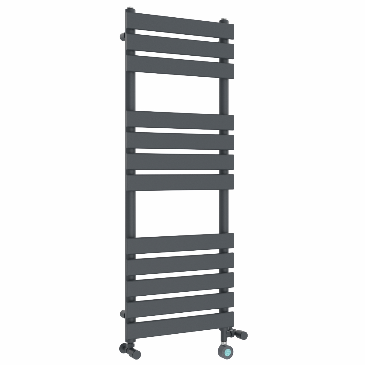 Juva 1200 x 450mm Dual Fuel Sand Grey Thermostatic Touch Control Wifi Electric Heated Towel Rail