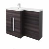Calm Grey Left Hand Combination Vanity Unit Set (No Concealed Cistern, No Toilet)