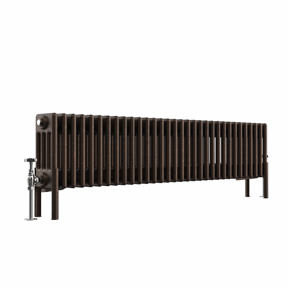Bern 300 x 1460mm Black Copper Four Column Horizontal Traditional Radiator