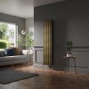 Lulea 1800 x 410mm Black Gold Double Vertical Flat Panel Designer Radiator
