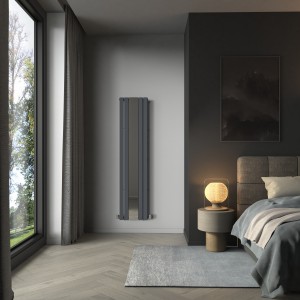 Karlstad Designer Vertical Radiator with Mirror - Choice of Colour & Size