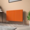 Karlstad 600 x 1022mm Bright Orange Double Flat Panel Horizontal Designer Radiator