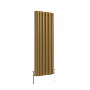 Bern 1500 x 560mm Metallic Gold Triple Vertical Column Radiator