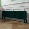 Bern 300 x 1460mm Traditional Blue Green Horizontal Four Column Radiator