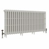 Classic  745 x 1522mm Porcelain White Triple Column Cast Iron Radiator - 24 Sections