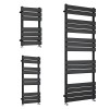 Juva - Designer Black Flat Panel Heated Towel Rail - Choice of Size