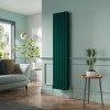 Lulea 1800 x 410mm Blue Green Double Flat Panel Vertical Designer Radiator