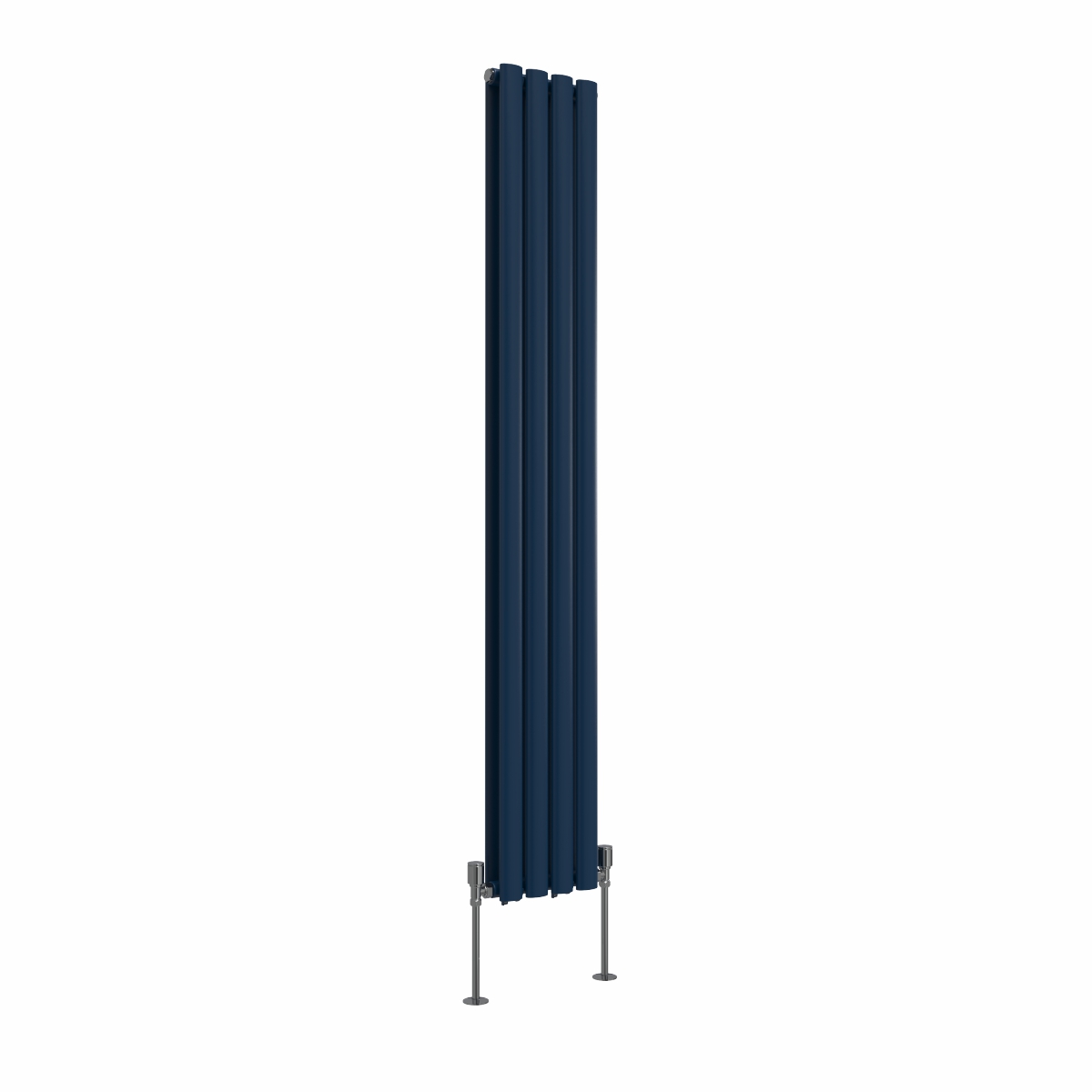 Norden 1600 x 237mm Sapphire Blue Double Vertical Oval Column Designer Radiator